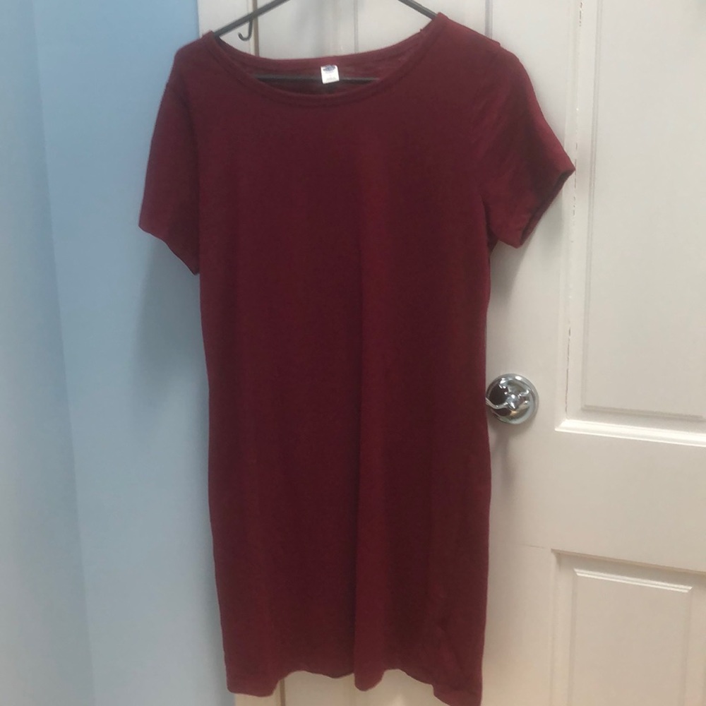 nwot old navy slub knit t-shirt dress size m